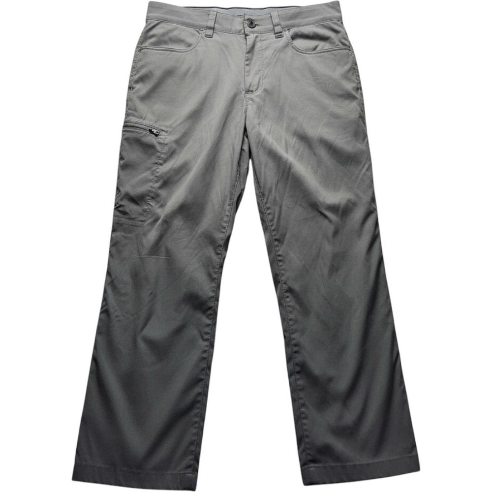 Orvis Pants Mens 32x26 Gray Stretch Nylon Cargo Flat Front Outdoor Hiking Casual